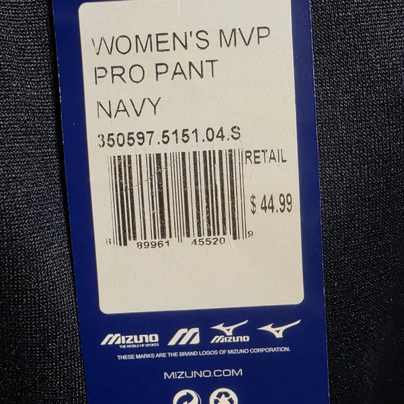 Mizuno Women Dark Blue Softball Joggers Size Small - Picture 8 of 10